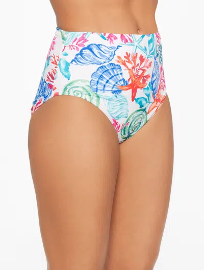 Miraclesuit Misses - Â® Swim Brief - Coral & Shells - White - 14 Talbots