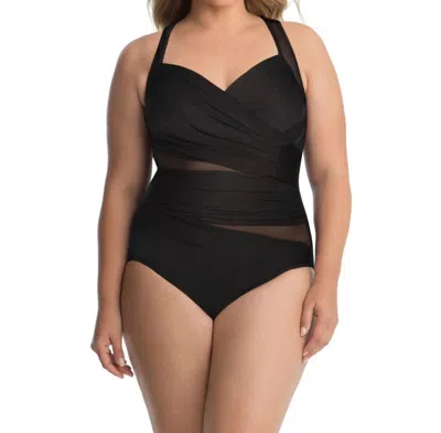 Miraclesuit Net Work Madero One Piece Swimsuit - Plus In Black
