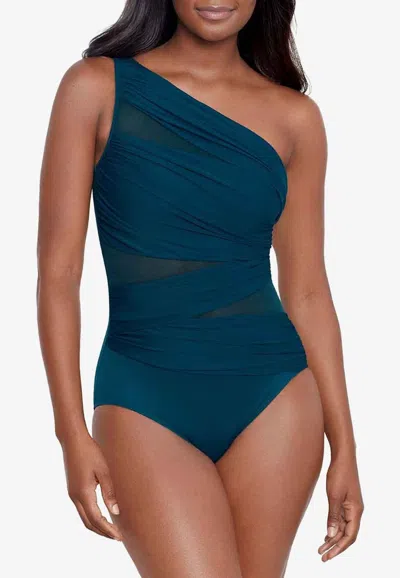 Miraclesuit Network Jena One-shoulder Swimsuit In Teal