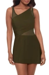 Miraclesuit ® Network News Alina Skirted One-piece Swimsuit In Nori