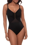 Miraclesuit Women's Network News Mariposa Underwire One-piece Swimsuit In Black