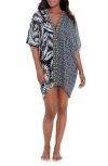 Miraclesuit Oasis Caftan Coverup In Black/ Multi