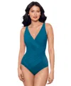 Miraclesuit Must Have Oceanus Ruched One Piece Swimsuit In Aegean