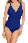 Miraclesuit Must Haves Oceanus Underwire One-piece Ddd-cups In Blue
