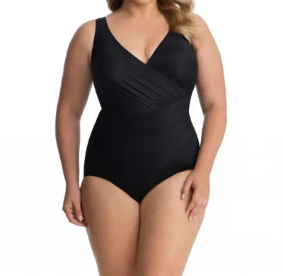 Miraclesuit Oceanus Surplice One Piece Swimsuit - Plus In Black