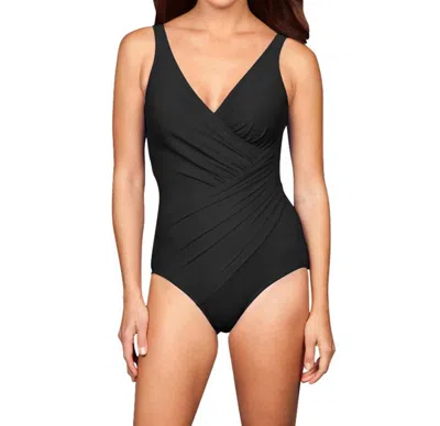 Miraclesuit Oceanus Surplice One Piece Swimsuit In Black