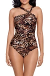 Miraclesuit Ocicat Europa Printed One Piece Swimsuit In Black Multi