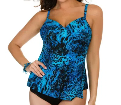 Miraclesuit Off The Scales Paramore Underwire Tankini Top In Blue