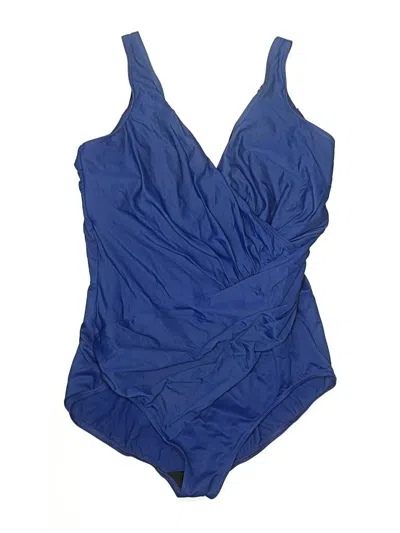 Pre-owned Miraclesuit One Piece Swimsuit In Blue