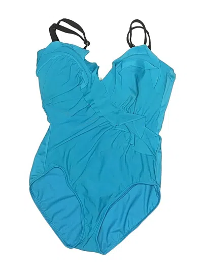 Pre-owned Miraclesuit One Piece Swimsuit In Blue
