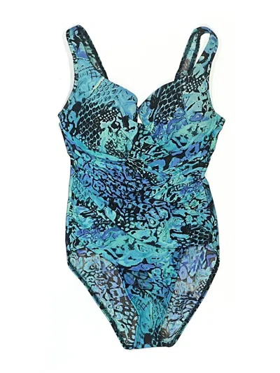 Pre-owned Miraclesuit One Piece Swimsuit In Blue