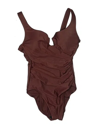 Pre-owned Miraclesuit One Piece Swimsuit In Brown
