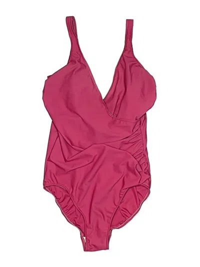 Pre-owned Miraclesuit One Piece Swimsuit In Burgundy
