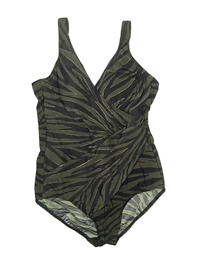 Pre-owned Miraclesuit One Piece Swimsuit In Green