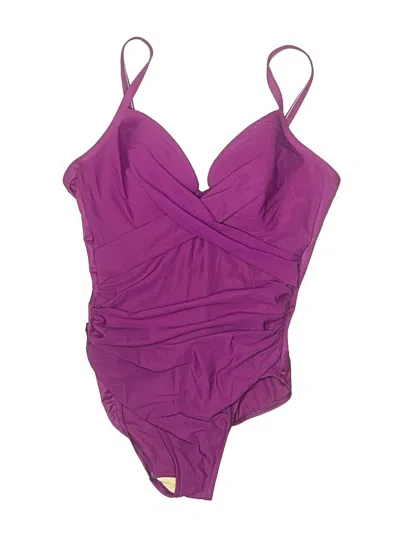 Pre-owned Miraclesuit One Piece Swimsuit In Purple
