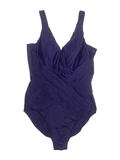 Pre-owned Miraclesuit One Piece Swimsuit In Purple