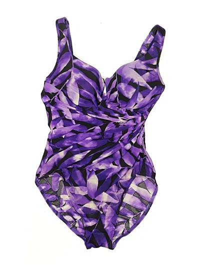 Pre-owned Miraclesuit One Piece Swimsuit In Purple
