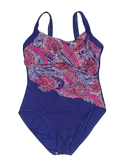 Pre-owned Miraclesuit One Piece Swimsuit In Purple