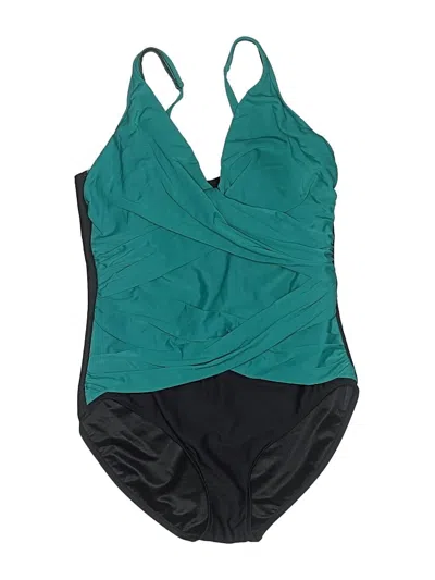 Pre-owned Miraclesuit One Piece Swimsuit In Teal