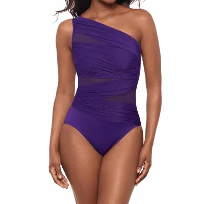 Miraclesuit One-shoulder One-piece Swimsuit In Purple