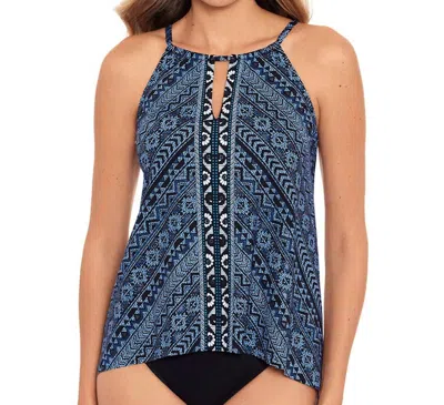 Miraclesuit Paillette Peephole Tankini Top In Blue