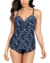 Miraclesuit Palatium Love Knot Underwire Tankini Top In Multi