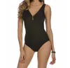 Miraclesuit Palisades One Piece Swimsuit In Black In Black