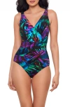 Miraclesuit Palma Paradiso Oceanus One Piece Swimsuit In Black Multi