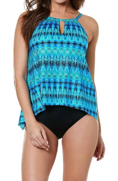 Miraclesuit Peephole Tankini Top In Cabana Chic In Multi