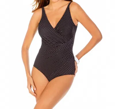 MIRACLESUIT PIN POINT OCEANUS ONE PIECE IN BLACK/WHITE