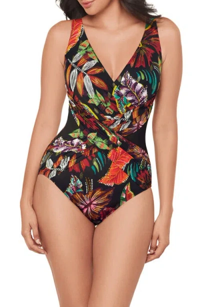 Miraclesuit ® Pluma Orla Crossover One-piece Swimsuit In Black