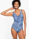 MIRACLESUIT PLUS SIZE - MIRACLESUITÂ® BLOCKBUSTER ONE PIECE - SEA LIFE - INK - 24 TALBOTS