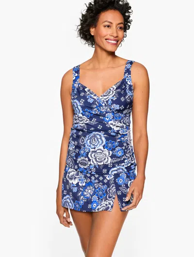 Miraclesuit Plus Size - Â® Sanibel Tankini - Flower Patch - Ink - 24 Talbots