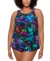 Miraclesuit Plus Size Palma Paradiso Ursula Underwired Tankini Top In Multi