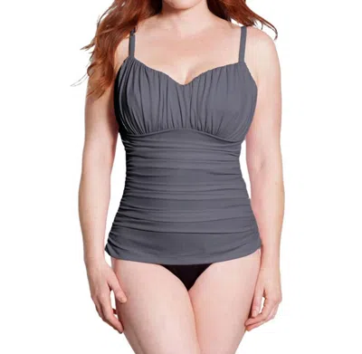 Miraclesuit Plus Size Rialto One Piece Swimsuit In Slate In Grey