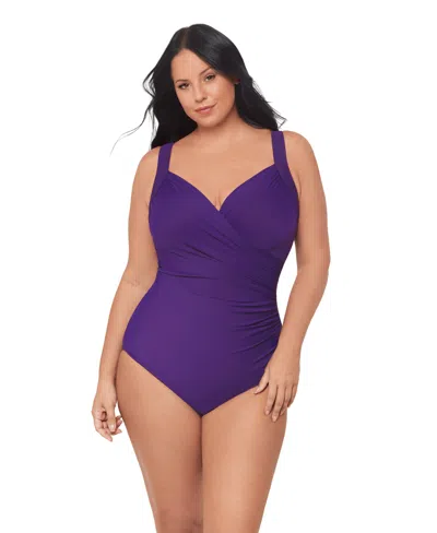 Miraclesuit Plus Size Sanibel One-piece Swimsuit In Purple