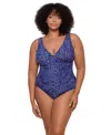 Miraclesuit Plus Size Spotlight Oceanus One Piece Swimsuit In Multi