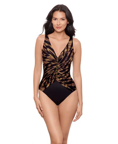 MIRACLESUIT RAYA DE SAFARI CHARMER TUMMY-CONTROL ONE-PIECE SWIMSUIT