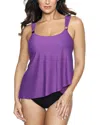 Miraclesuit Solid Dazzle Underwire Tankini Top In Pink