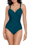 Miraclesuit Razzle Dazzle Siren Twist-front Underwire Allover Slimming One-piece Swimsuit
