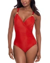 Miraclesuit Razzle Dazzle Siren One Piece Swimsuit In Cayenne