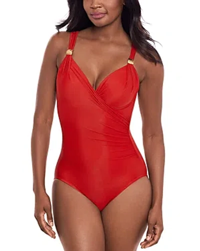 Miraclesuit Razzle Dazzle Siren One Piece Swimsuit In Cayenne Red