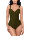 Miraclesuit Razzle Dazzle Siren One Piece Swimsuit In Green