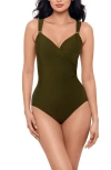 Miraclesuit Razzle Dazzle Siren One Piece Swimsuit In Green