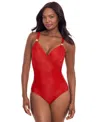 Miraclesuit Razzle Dazzle Siren One Piece Swimsuit In Cayenne Re