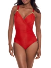 Miraclesuit Razzle Dazzle Siren One Piece Swimsuit In Cayenne