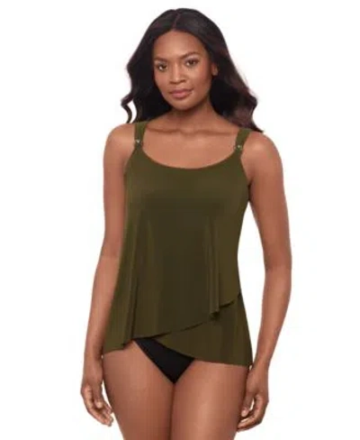 Miraclesuit Razzle Dazzle Tankini Top Bottoms In Nori