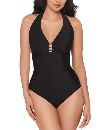 Miraclesuit Razzle Dazzle Theia One Piece Swimsuit In Black