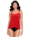 Miraclesuit Solid Razzle Dazzle Underwire Tankini Top In Cayenne Red