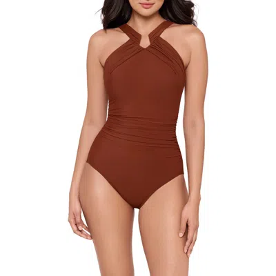 Miraclesuit ® Rock Solid Aphrodite One-piece Swimsuit In Brown